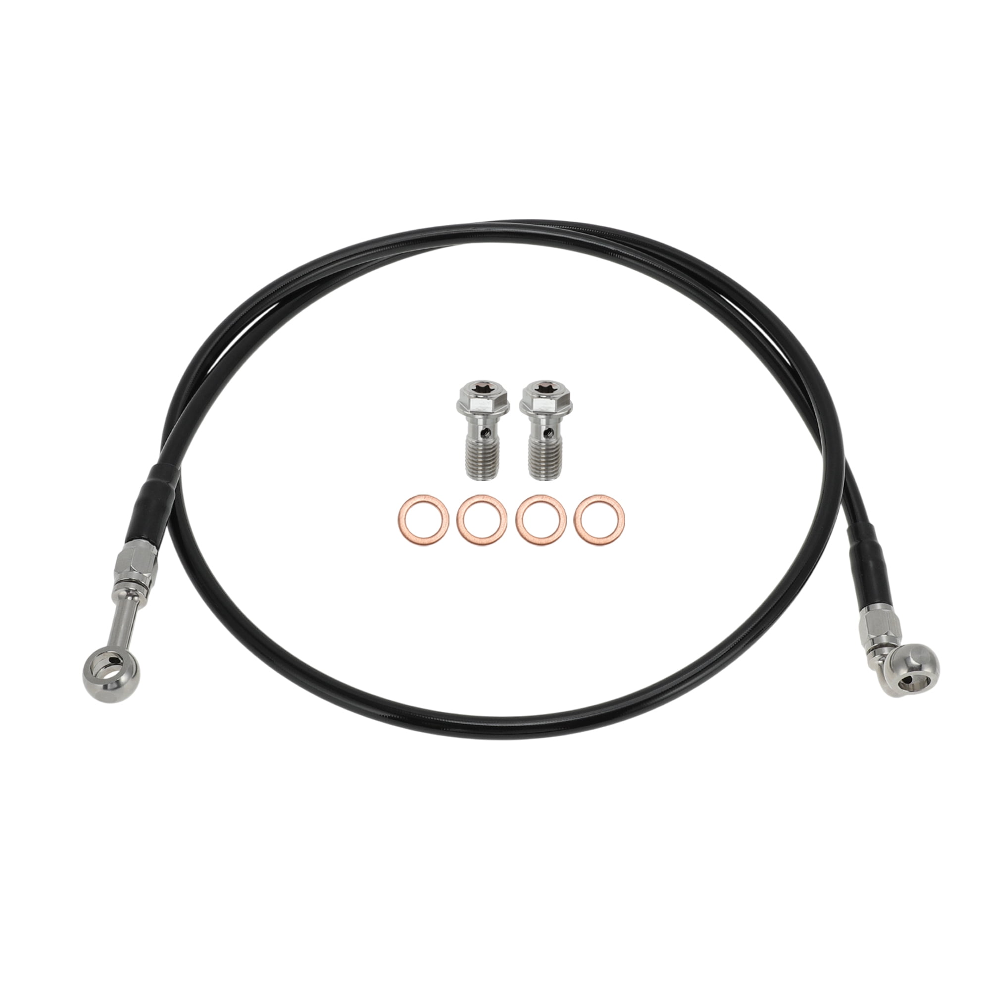 Unique Bargains Motorcycle Brake Clutch Oil Hose Line Kit for 12-14 Inch Handlebar 48"