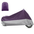 thumbnail image 1 of Unique Bargains Motorcycle Cover All Season Weather Waterproof with Storage Bag Fits Up to 96.46'' XL Purple Silver Tone, 1 of 7
