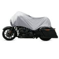 thumbnail image 1 of Unique Bargains 210T Motorcycle Half Cover Outdoor Waterproof Rain Dust UV Protection Silver Tone XL, 1 of 7
