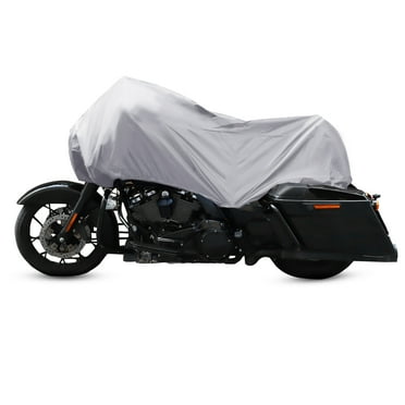 Unique Bargains Motorcycle Cover Half Cover Waterproof Rain Protector Silver Tone XL for Most Full Dress Touring Cruiser