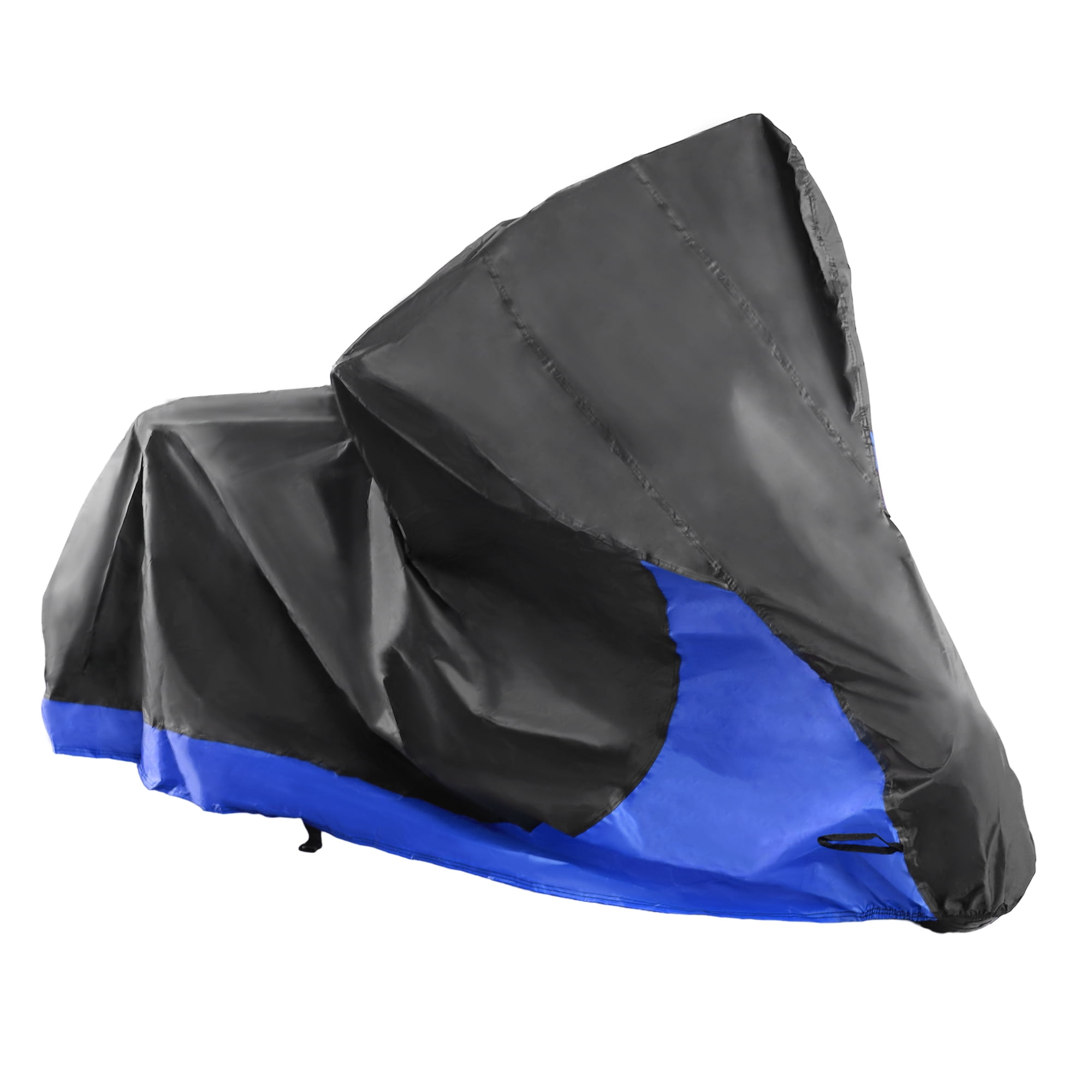 Unique Bargains Motorcycle Cover Motorbike Cover Universal Waterproof Outdoor Rain Sun Protection 210D XXXL Black Blue