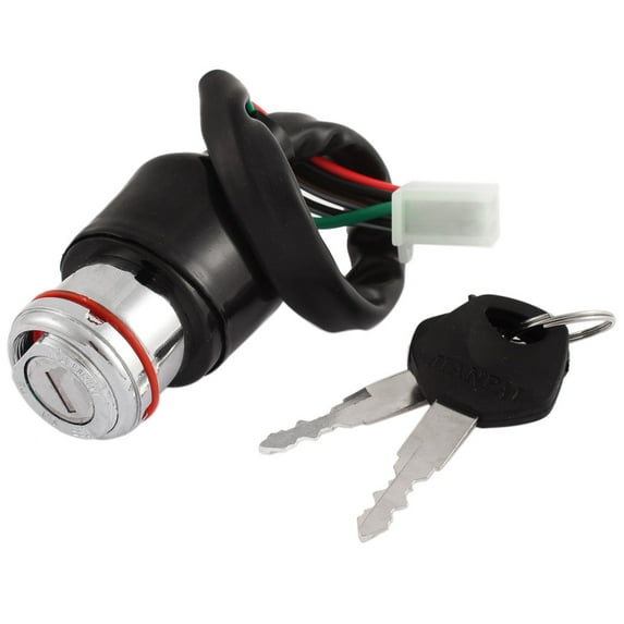 Unique Bargains Motorcycle Dirt Bike Metal Six Wired Ignition Switch Lock w Keys for GN125
