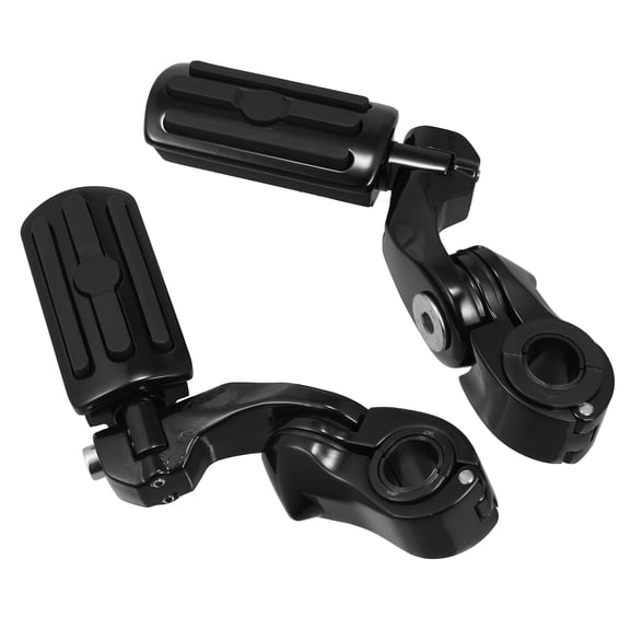 Unique Bargains Motorcycle Foot Pegs Angled Highway Engine Guard Universal Foot Pegs Short Angled Mount Pedal  Fit for Harley 1 Pair