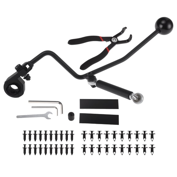 Unique Bargains Motorcycle Forward Reverse Shifter Set for Cam Am Ryker 600 900 Models 2019-2025, Aluminum Motorbike Hand Shifter Gear Shift Lever with 20 PCS Pins and Pin Removal Pliers