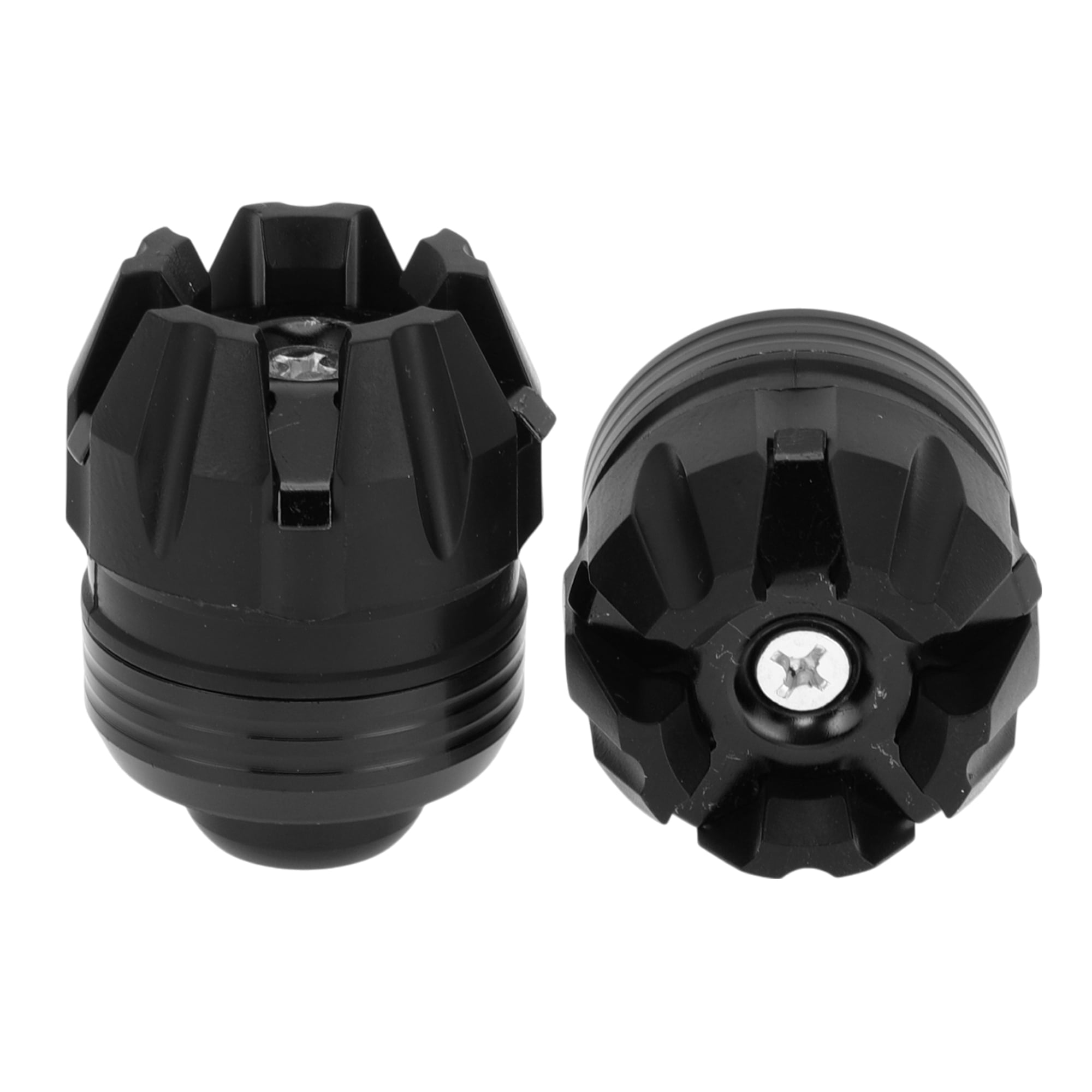 Unique Bargains Motorcycle Frame Sliders Front Fork Falling Protection Wheel Crash Protector Scooter Moped Aluminum Alloy Plastic Black 2 Pcs