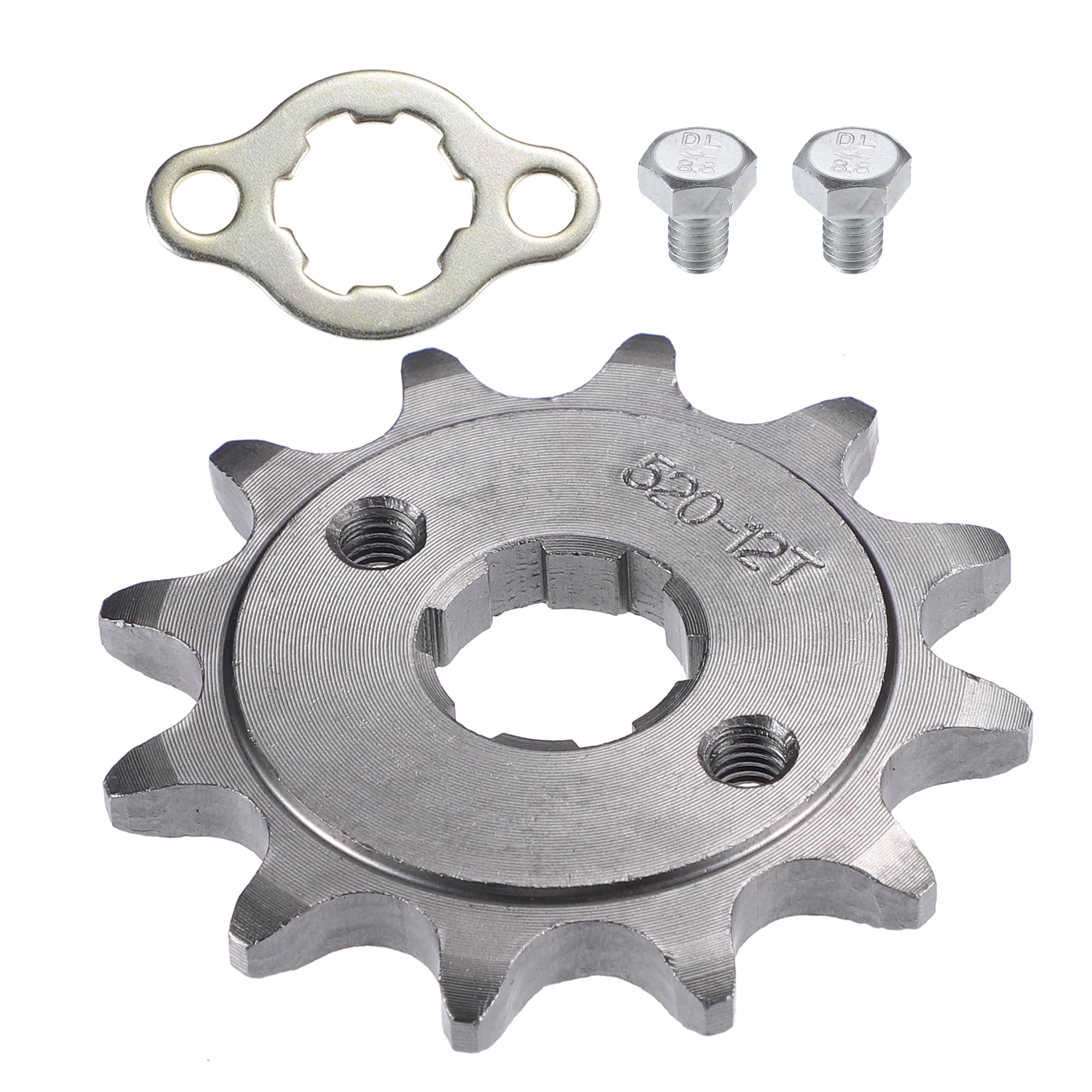 Unique Bargains Motorcycle Front Engine Sprocket for 50cc 70cc 110cc Silver 12 Teeth