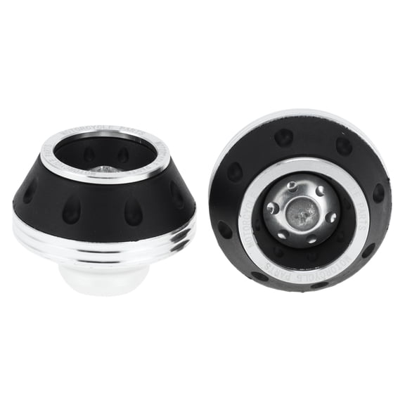 Unique Bargains Motorcycle Front Fork Frame Sliders Falling Protection Wheel Crash Protector Scooter Moped Aluminum Alloy Silver Tone 2 Pcs