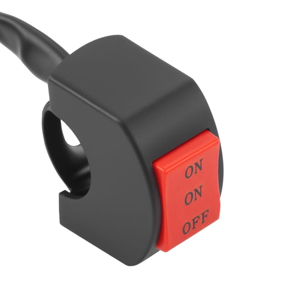 Unique Bargains Motorcycle Handlebar Switch 1.9" 4.7cm Length Red Black Handlebar Switch for Motorcycle Accessories, Handlebar Switch, Motorcycle Light Switch 1 Pc