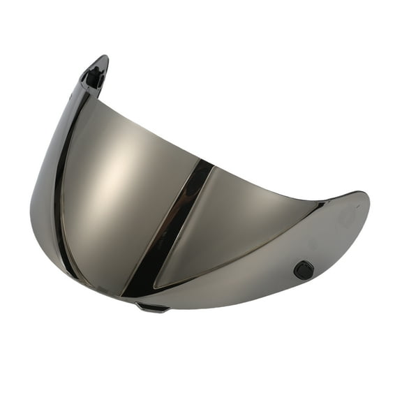 Unique Bargains Motorcycle Helmet Visor Shield -Motorcycle 3-Snap Helmet Visor-for HJC CL-16 Resin Silver Tone,Black-1pc