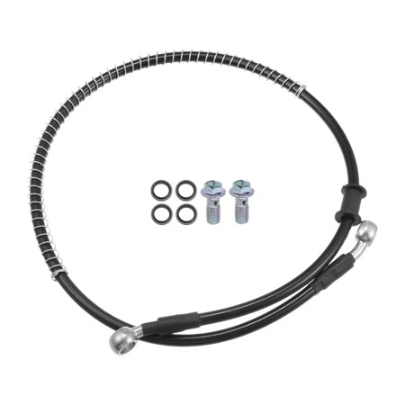 Unique Bargains Motorcycle Hydraulic Brake Line Oil Hose Pipe with Spring Protection for ATV Motorcycle 80cm 1 Set