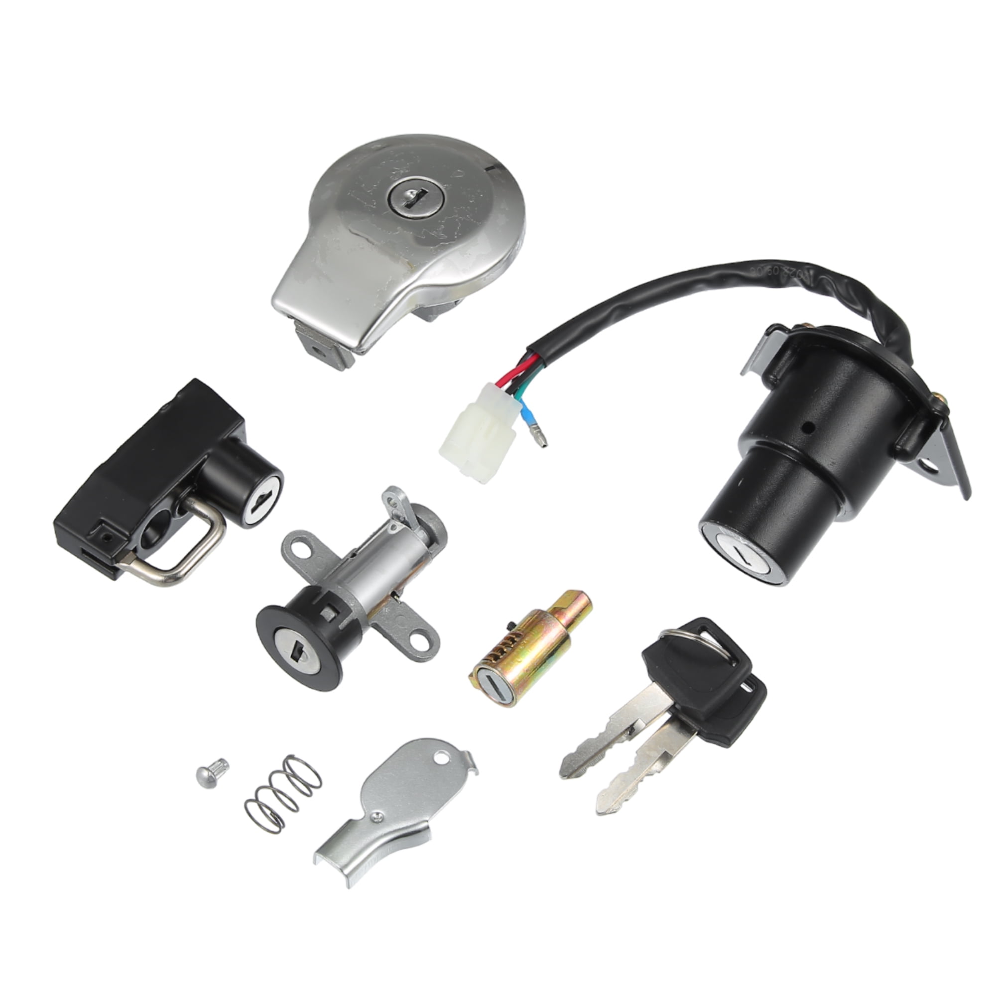Unique Bargains Motorcycle Ignition Switch Cylinder Set for Yamaha XV250 XV125 VIRAGO