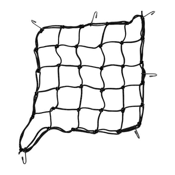 Unique Bargains Motorcycle Luggage Cargo Net 40x40cm Bungee Cargo Net Black 1pcs