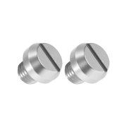 Unique Bargains Motorcycle Mirror Hole Plugs Right Hand M10x1.25 Motorcycle Rear View Mirror Screws Silver Tone 2 Pcs