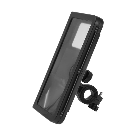 Unique Bargains Motorcycle Phone Mount Holder ABS Aluminum Alloy PC for Handlebar Mount Fits 4.7"-7"/119.38x177.8mm Smartphones Black