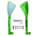 thumbnail image 1 of Unique Bargains Motorcycle Rear View Mirrors Side Rearview Mirror Adjustable Aluminum Alloy 1 Set Green M8/M10 Triangle Shape, 1 of 7