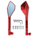 thumbnail image 1 of Unique Bargains Motorcycle Rear View Mirrors Side Rearview Mirror Adjustable Aluminum Alloy 1 Set Red M8/M10 Prismatic Shape, 1 of 7