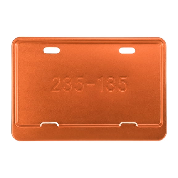 Unique Bargains Motorcycle Registration Plate Holder Bracket Universal License Plate Frame Fender Eliminator for 26x10mm Mount Hole Aluminum Alloy 25.7x17.5cm Orange