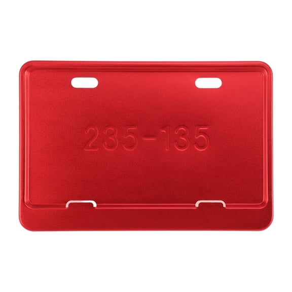 Unique Bargains Motorcycle Registration Plate Holder Bracket Universal License Plate Frame Fender Eliminator Fit for 26x10mm Mount Hole Aluminum Alloy 25.7x17.5cm Red