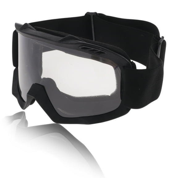 Unique Bargains Motorcycle Riding Goggles PC Cycling Sunglasses Clear Lens Black Frame