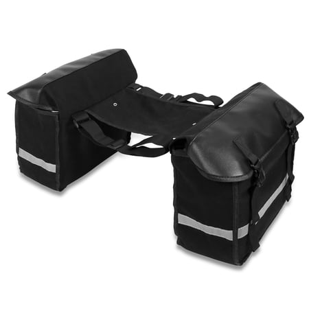 Unique Bargains Motorcycle Saddlebag Side Tool Bags Cycling Luggage Bag Waterproof Nylon Black 1Pair