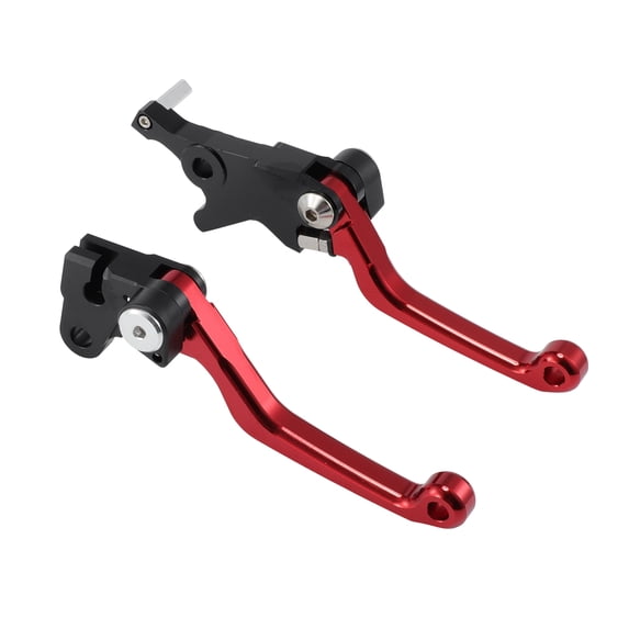 Unique Bargains Motorcycle Short Brake Clutch Levers for Honda CRF250L Rally Motorbike Handlebar Brake Lever for Honda CRF300L Rally Aluminum Alloy Red 1Pair