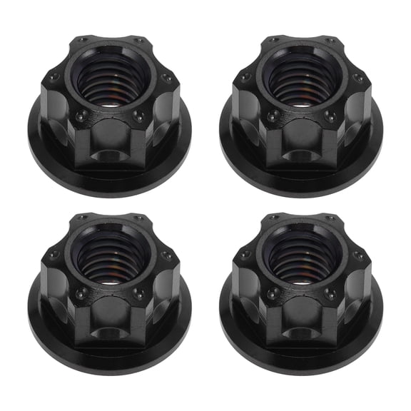 Unique Bargains Motorcycle Wheel Axle Nut Screw Nut M8 x 1.25 Wheel Axle Screw Nut TC4 Titanium Alloy for Cars/Motorcycles/Bicycles 4 Pcs