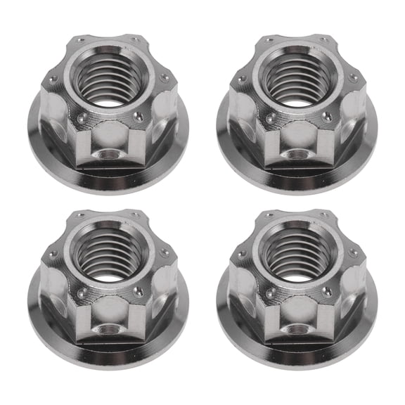Unique Bargains Motorcycle Wheel Axle Nut Screw Nut M8x1.25 Wheel Axle Screw Nut TC4 Titanium Alloy for Cars/Motorcycles/Bicycles Pack of 4Pcs