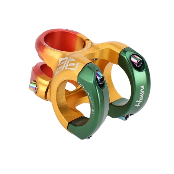 Unique Bargains Mountain Bike Stem Short Handlebar 31.8mm Stem 40mm 0-Degree Rise Cycles Short Stem Red Orange Green