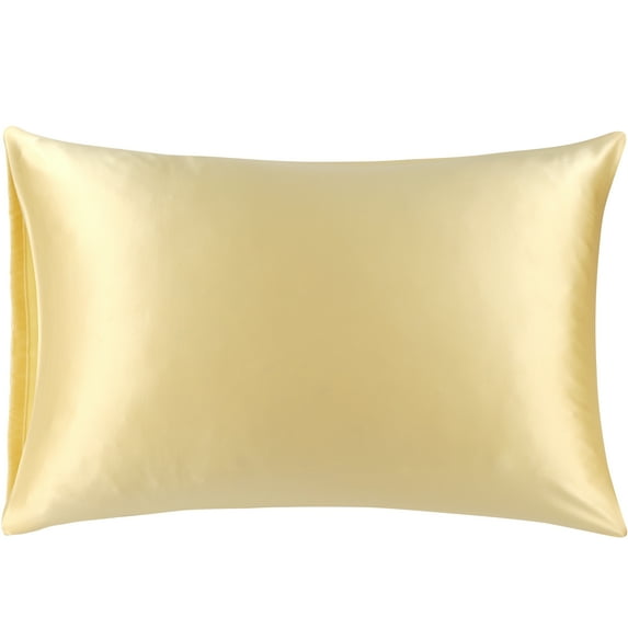 Unique Bargains Mulberry Silk Pillowcase 25 Momme 1Pc Gold Tone King