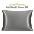 thumbnail image 1 of Unique Bargains Mulberry Silk Pillowcase 25 Momme 1Pc Grey King, 1 of 8