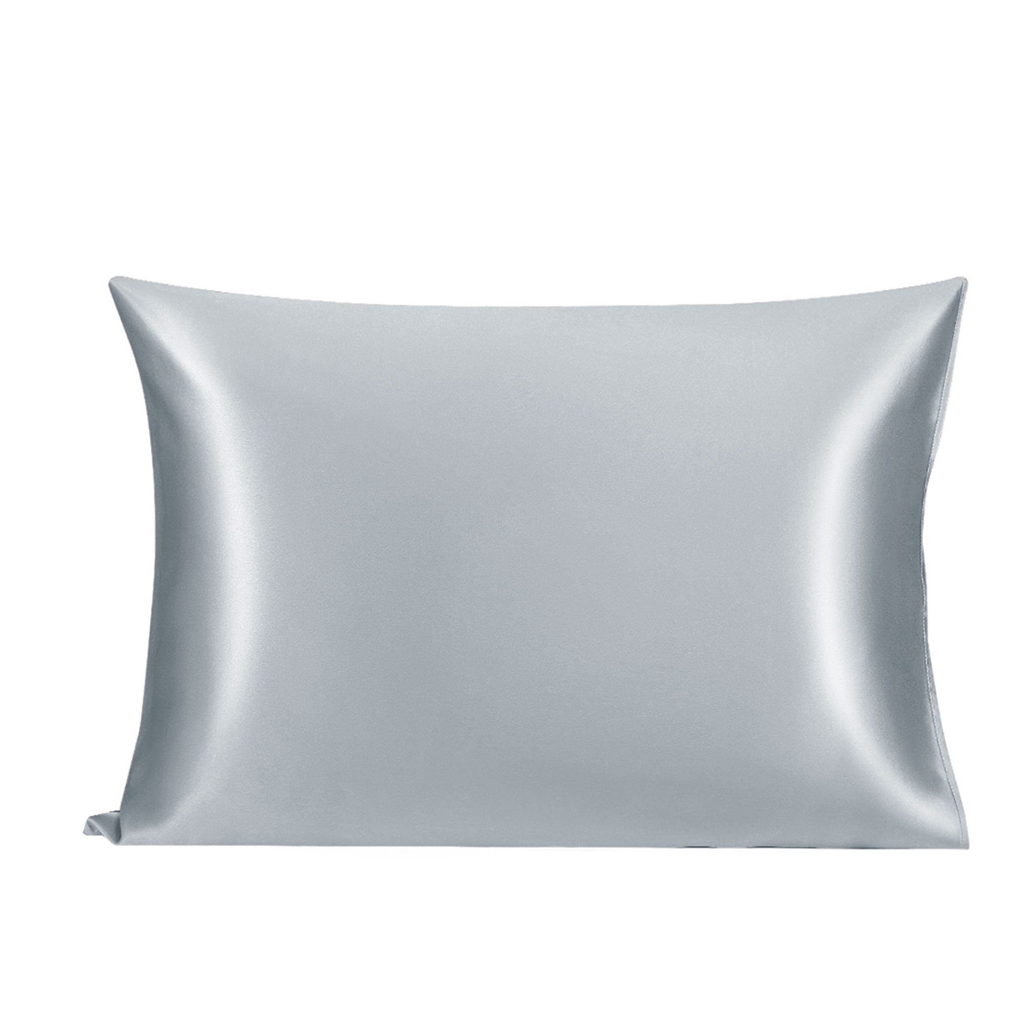 Unique Bargains Mulberry Silk Pillowcase 25 Momme 1Pc Silver Grey Standard