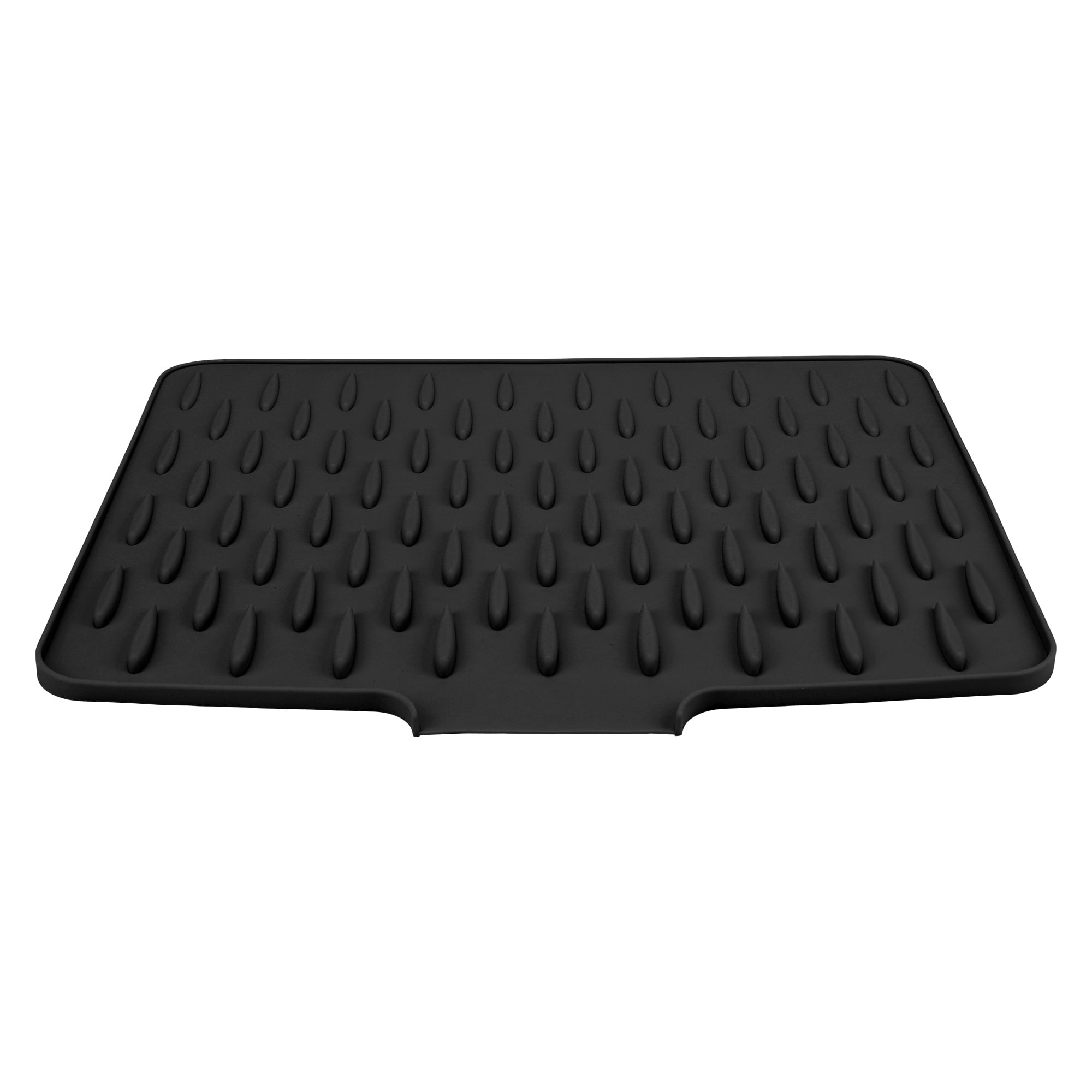 Unique Bargains Multi-Functional Dish Drying Mat for Kitchen Black