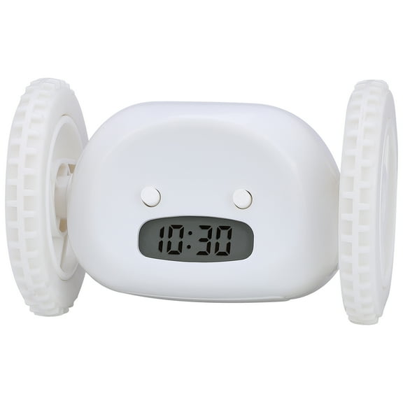 Unique Bargains Multi-Functional Scrolling Alarm Clock White 5.3"L x 3.5"W x 3.5"H