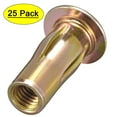 thumbnail image 1 of Unique Bargains Multi-Grip Rivet-Nut, M8 Pre-Bulbed Shank Carbon Steel Flat Head Threaded Insert Nut 25Pcs, 1 of 5