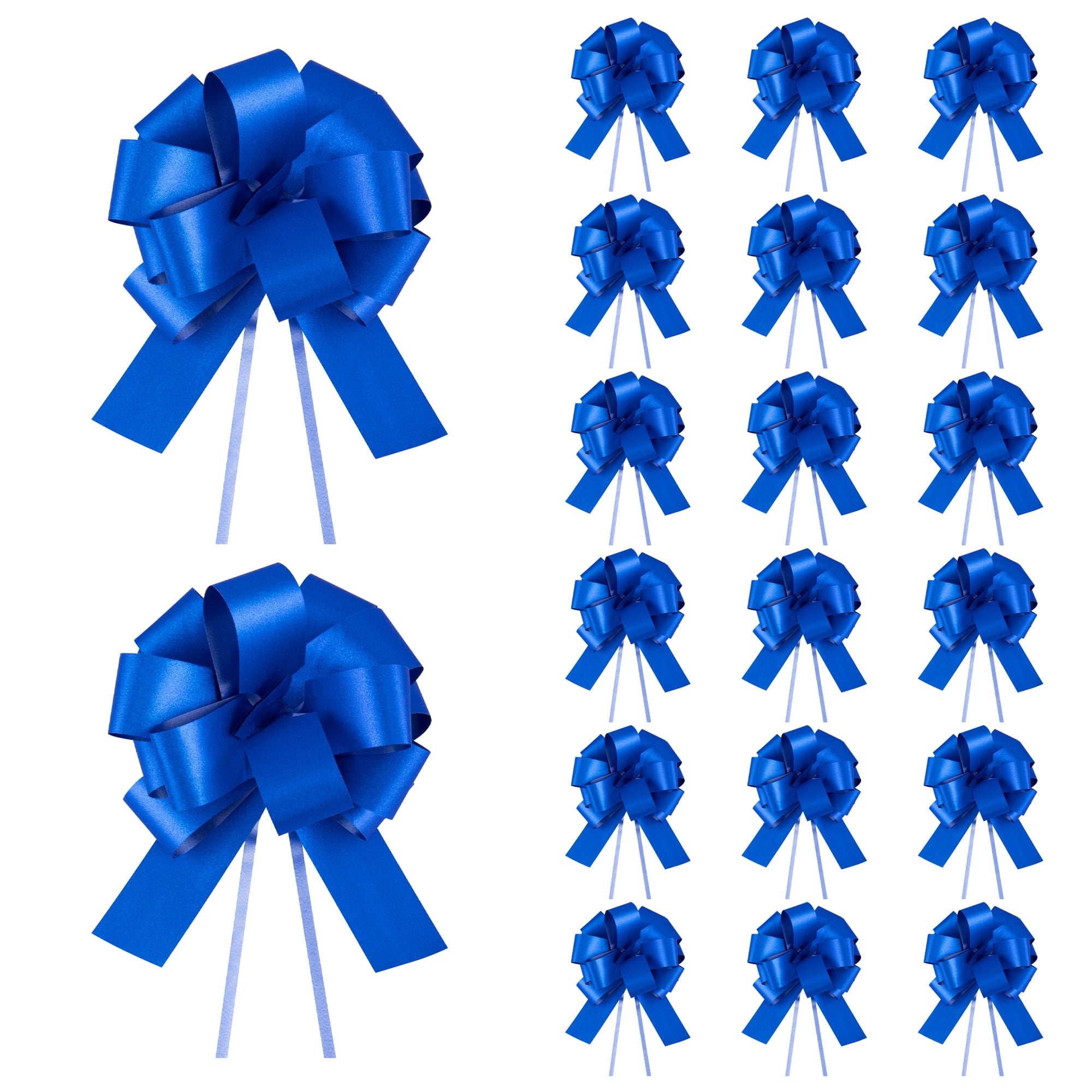Unique Bargains Multi-Layered Star Bows for Decoration and Gift Wrapping Purposes Blue