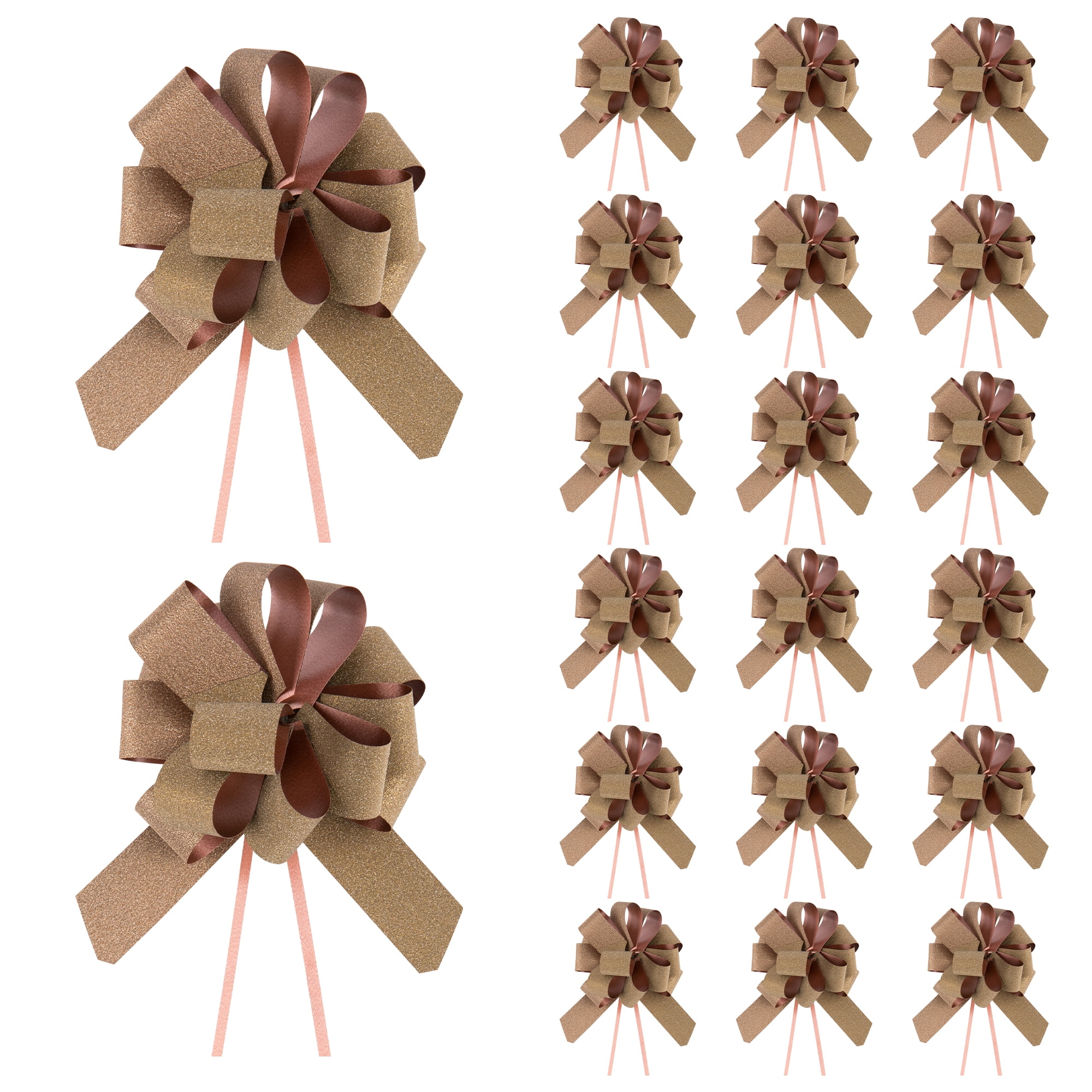 Unique Bargains Multi-Layered Star Bows for Decoration and Gift Wrapping Purposes Coffee