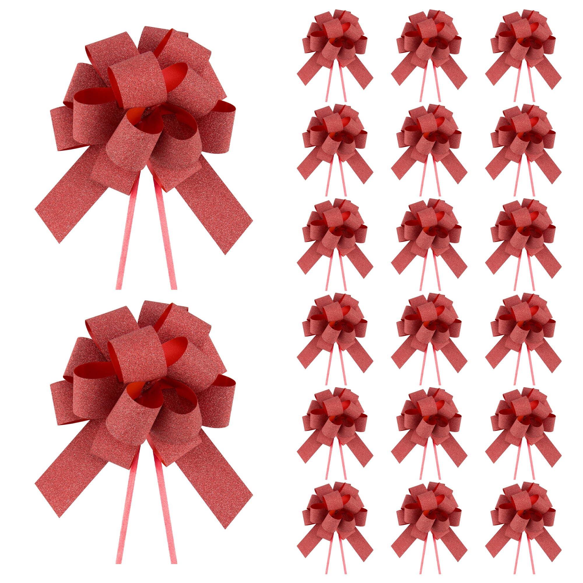 Unique Bargains Multi-Layered Star Bows for Decoration and Gift Wrapping Purposes Dark Red