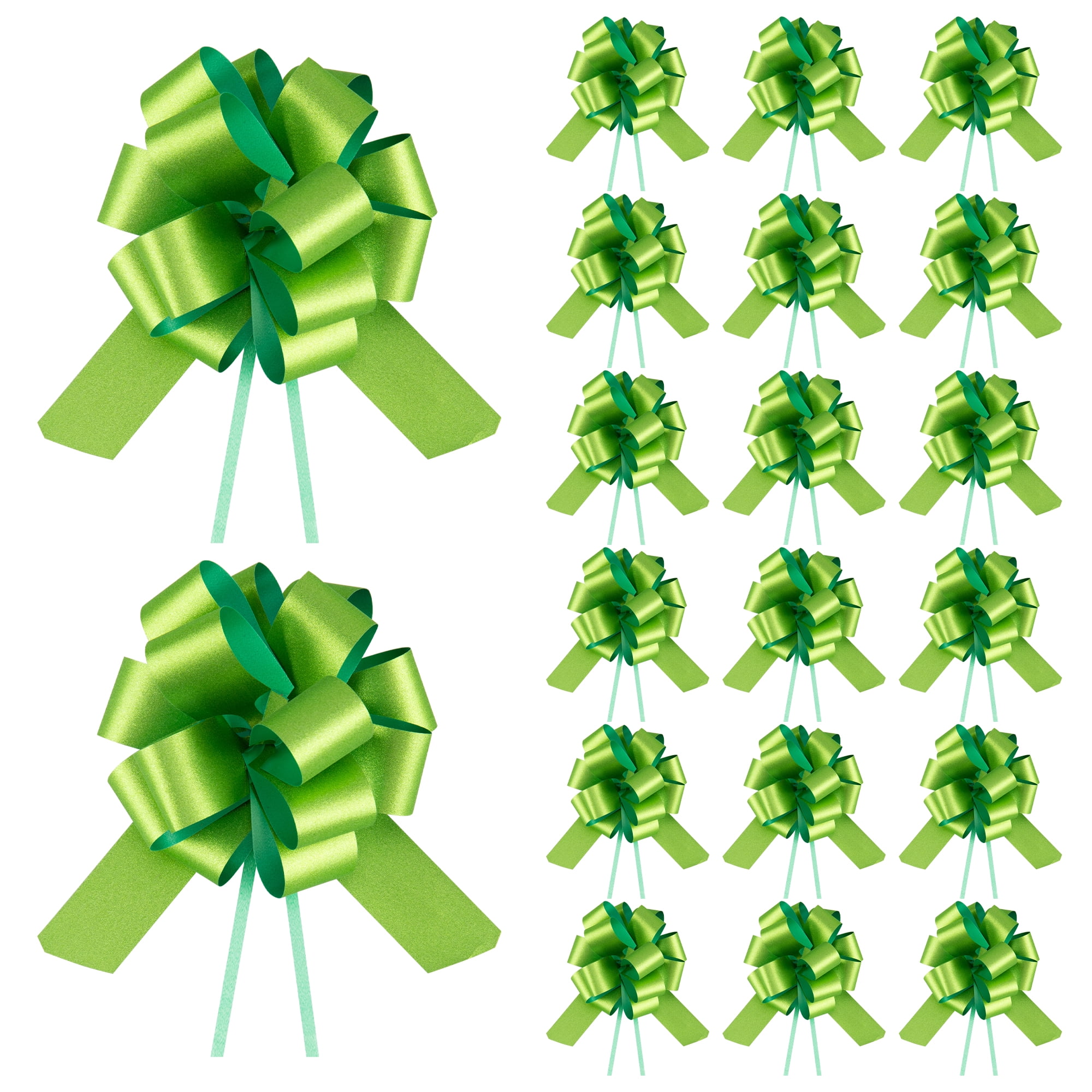 Unique Bargains Multi-Layered Star Bows for Decoration and Gift Wrapping Purposes Green