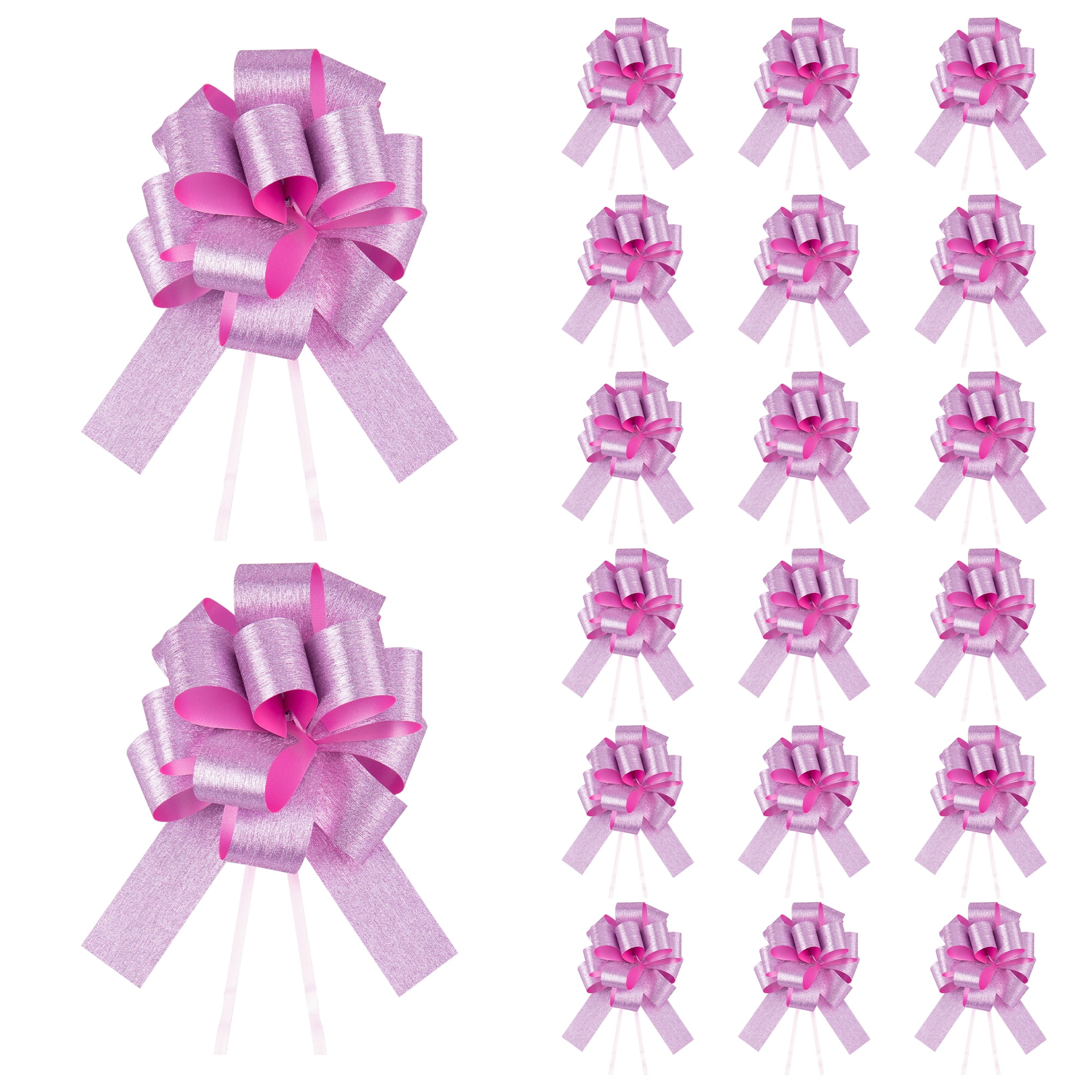 Unique Bargains Multi-Layered Star Bows for Decoration and Gift Wrapping Purposes Pink