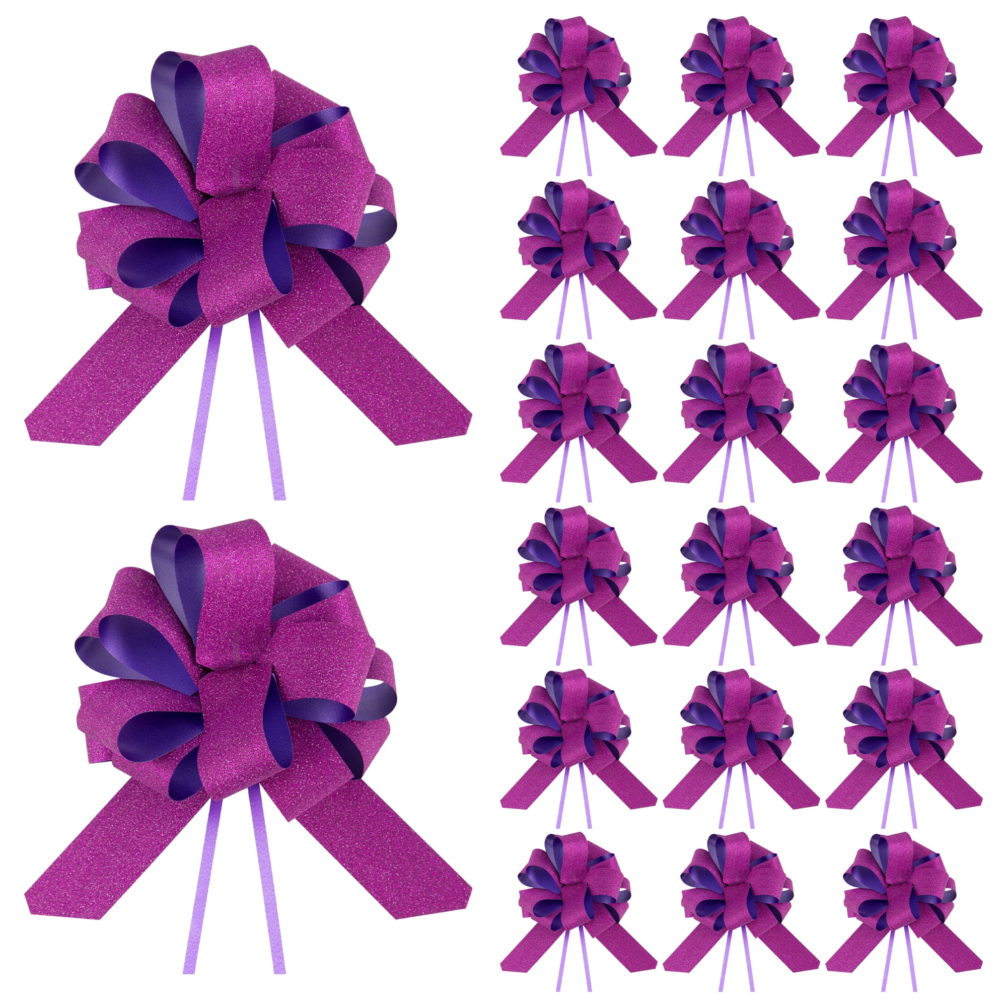 Unique Bargains Multi-Layered Star Bows for Decoration and Gift Wrapping Purposes Purple