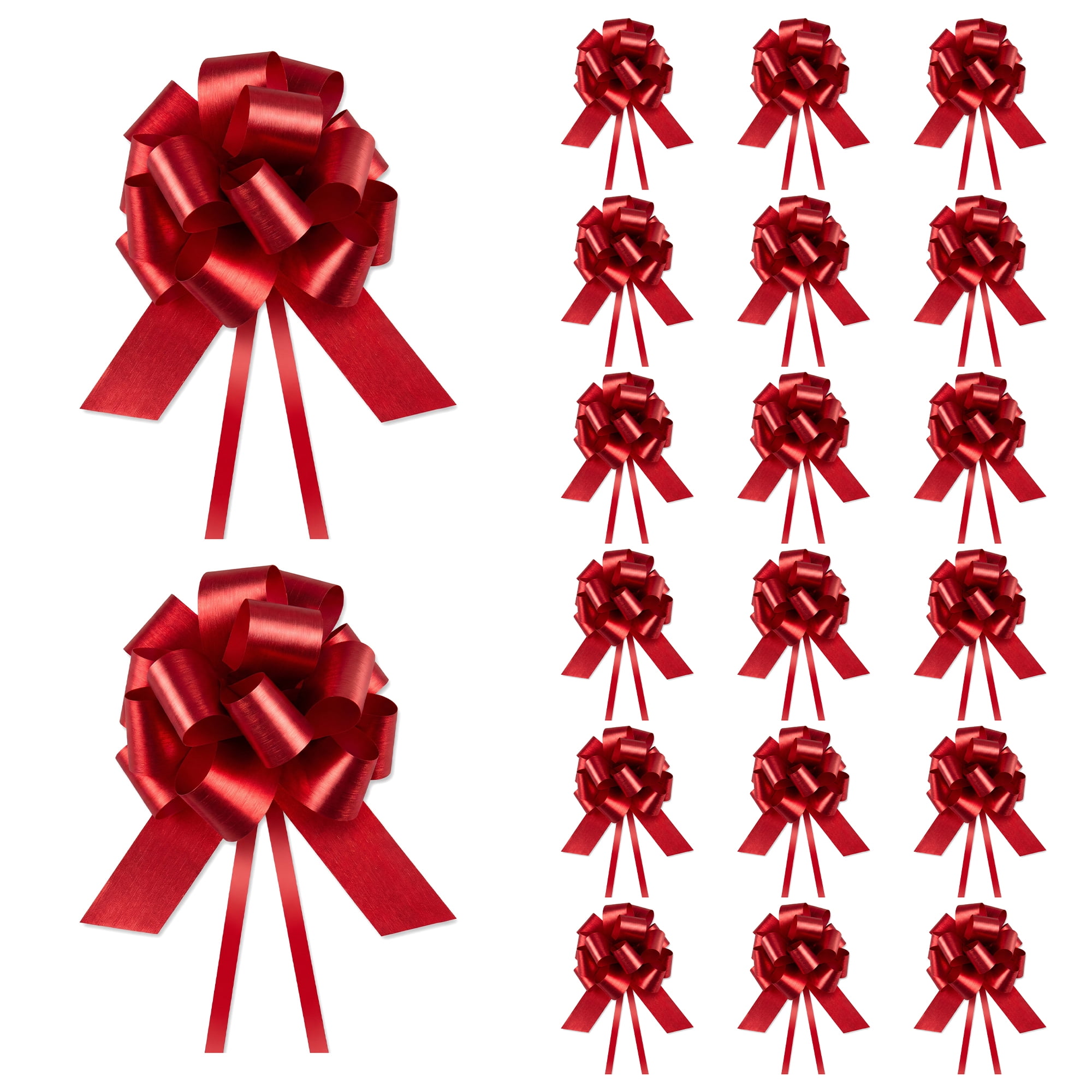 Unique Bargains Multi-Layered Star Bows for Decoration and Gift Wrapping Purposes Red