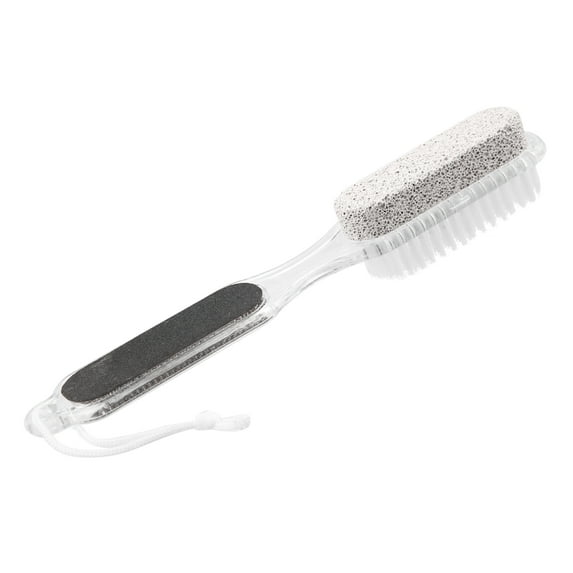 Unique Bargains Multi Purpose 4 in 1 Foot File with Foot Scrubber Pumice Stone Foot Care Tool White