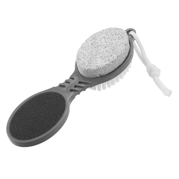 Unique Bargains Multi Purpose 4 in 1 Foot File with Foot Scrubber Removes Dead Skin Pedicure 1 Pc Gray