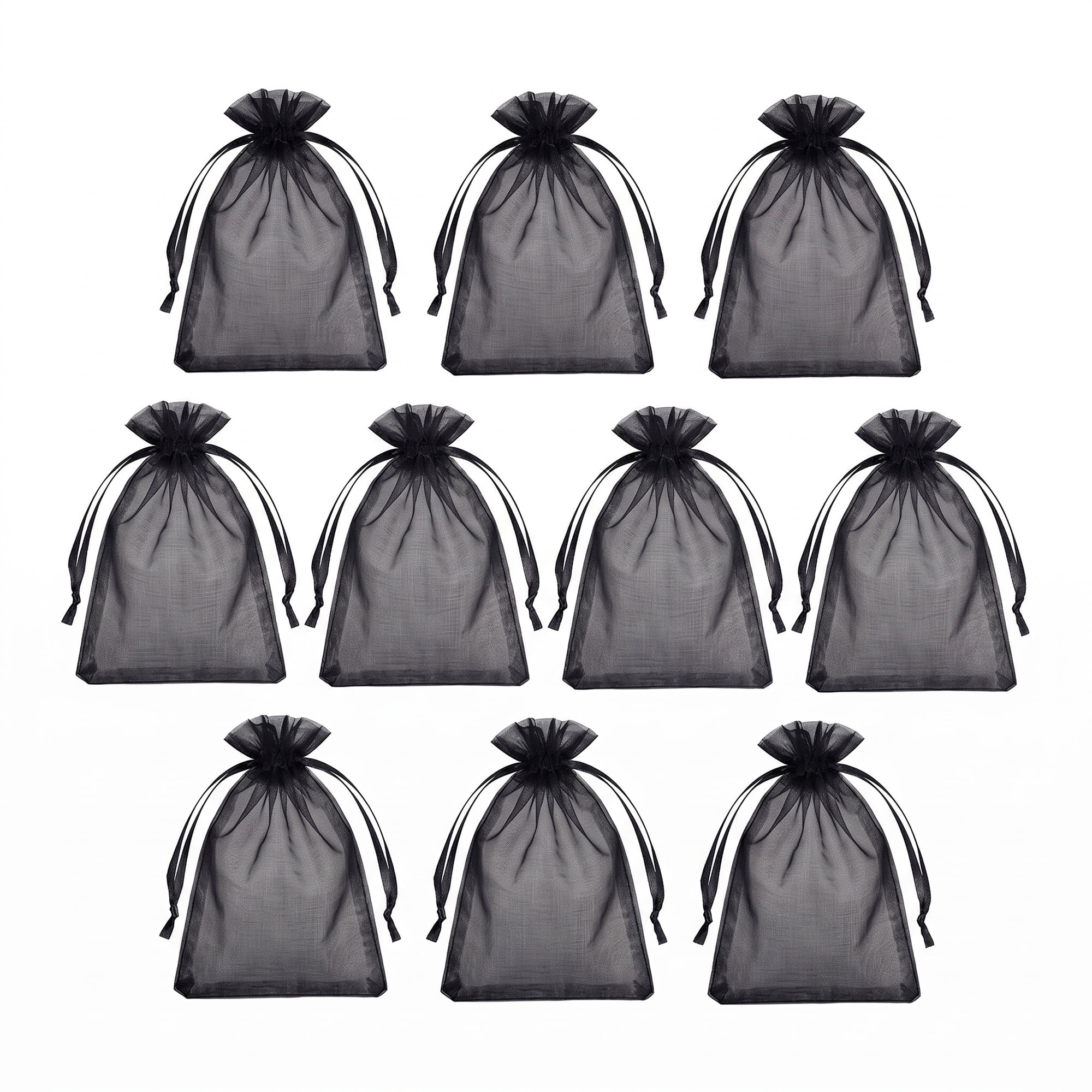 Unique Bargains Multi-Purpose Gift Bags with Handles for Events Black 3.9" x 5.9"