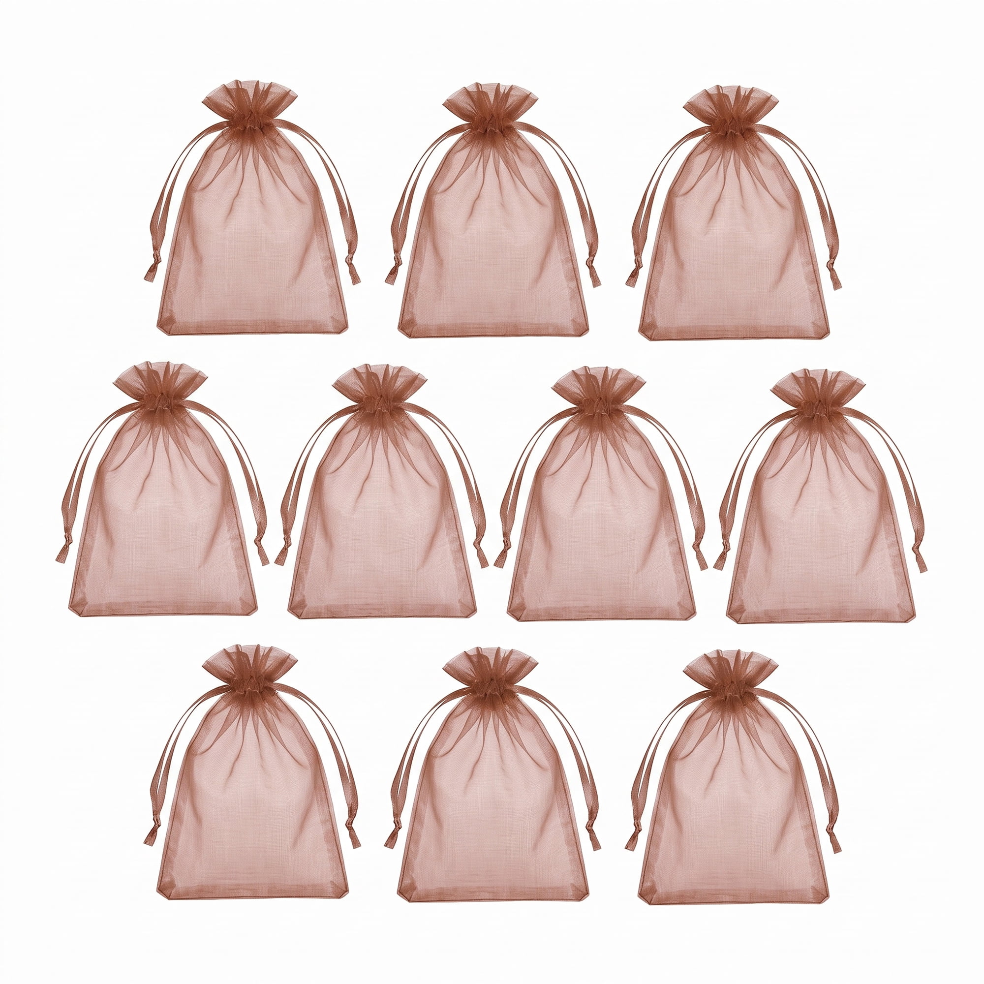 Unique Bargains Multi-Purpose Gift Bags with Handles for Events Coffee 3.5" x 4.7"