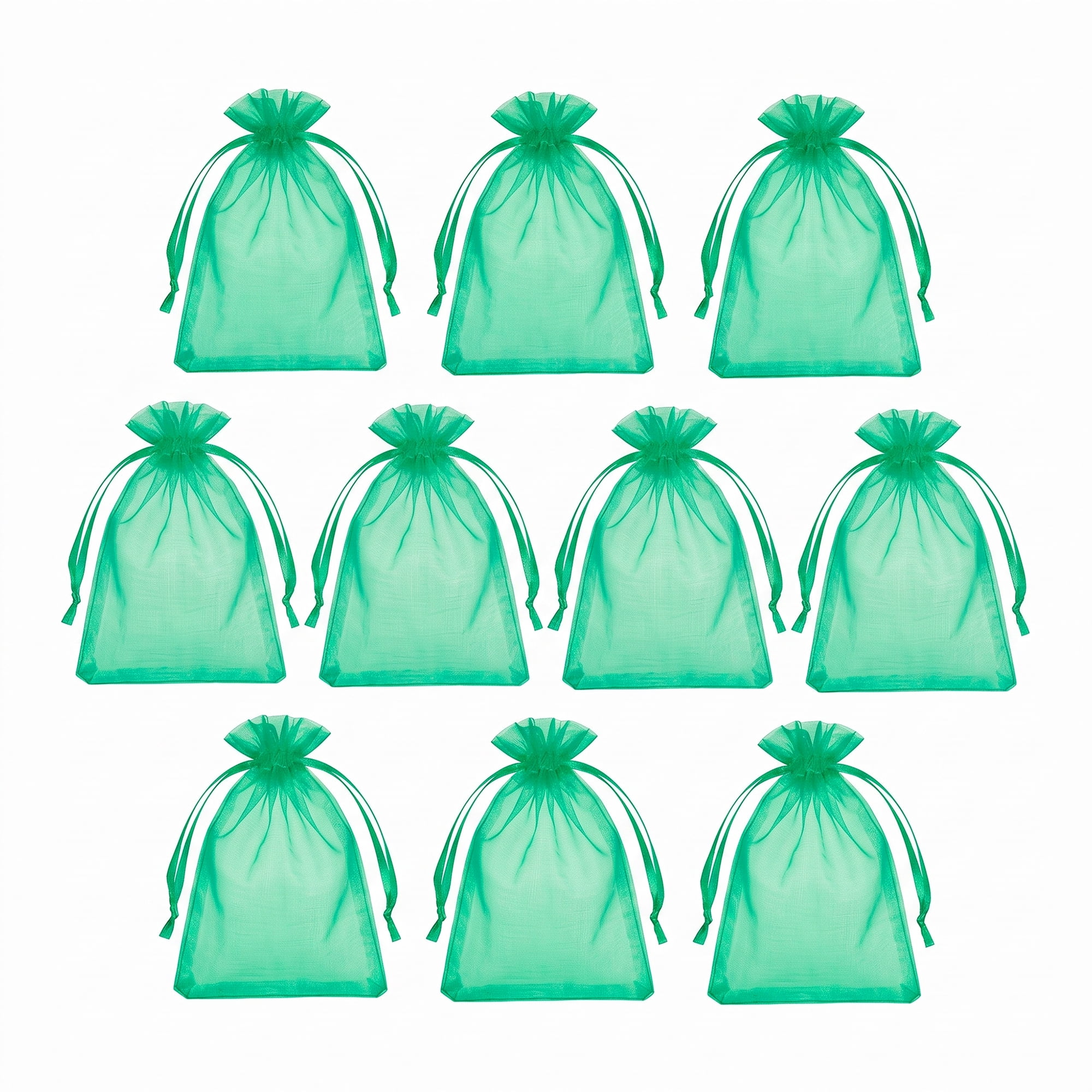 Unique Bargains Multi-Purpose Gift Bags with Handles for Events Dark Green 3.9" x 5.9"
