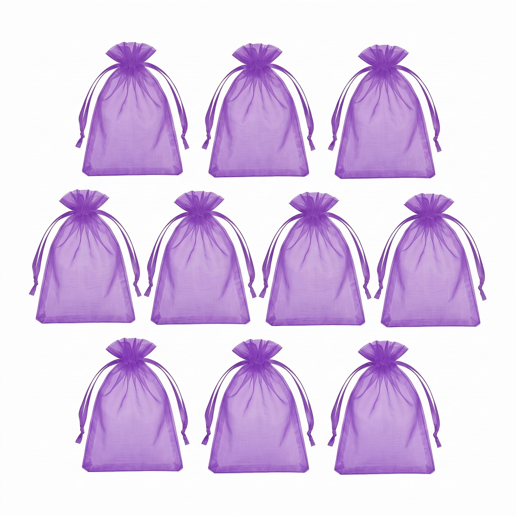 Unique Bargains Multi-Purpose Gift Bags with Handles for Events Dark Purple 3.5" x 4.7"