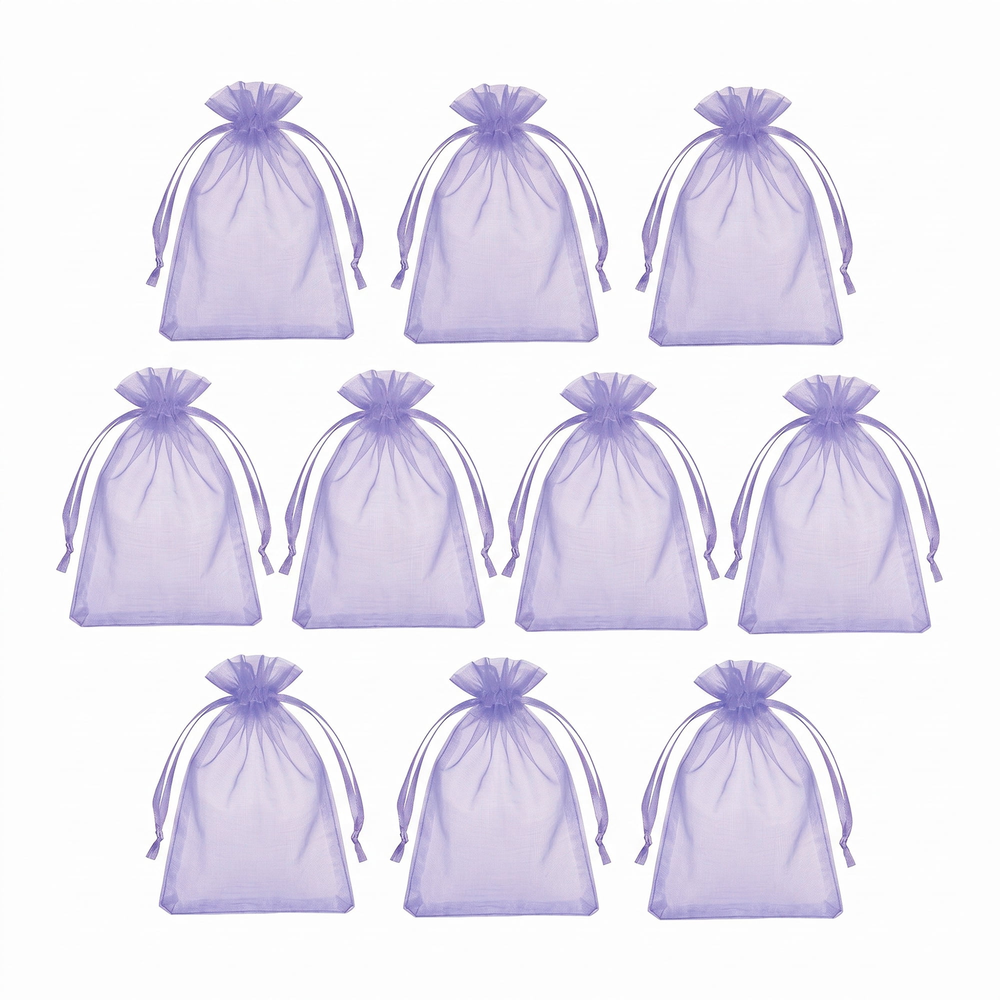 Unique Bargains Multi-Purpose Gift Bags with Handles for Events Light Purple 3.5" x 4.7"