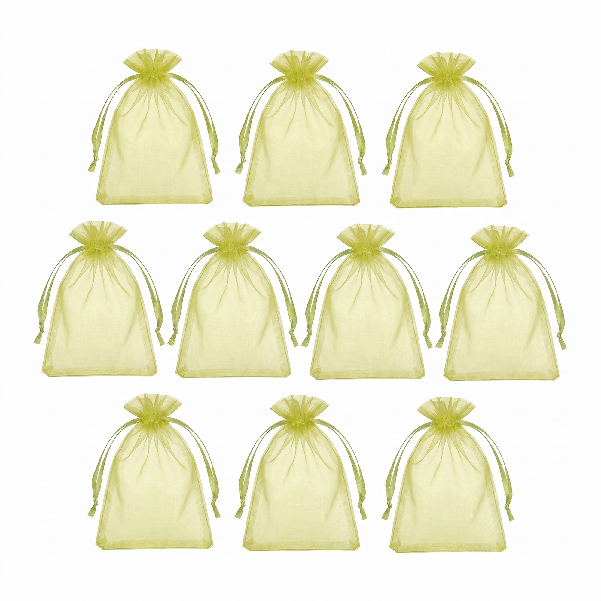 Unique Bargains Multi-Purpose Gift Bags with Handles for Events Olive Green 3.5" x 4.7"