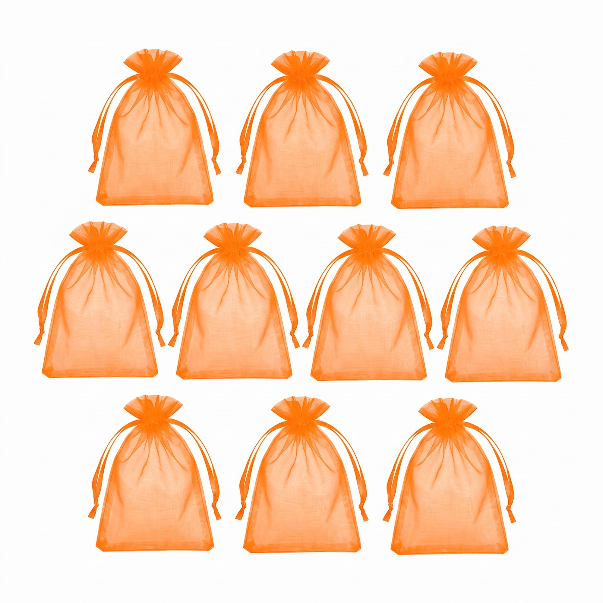 Unique Bargains Multi-Purpose Gift Bags with Handles for Events Orange 3.9" x 5.9"